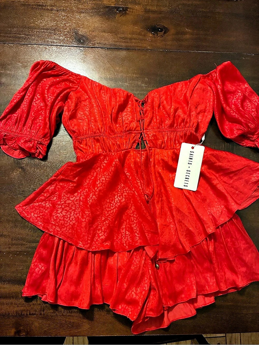 SANI + SECRETS Red Mini Dress NWT